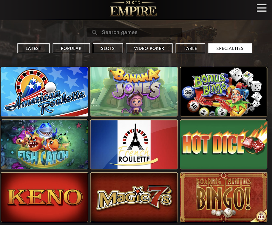 Slot Empire Casino 2020 300 Match Bonus Bonus Codes