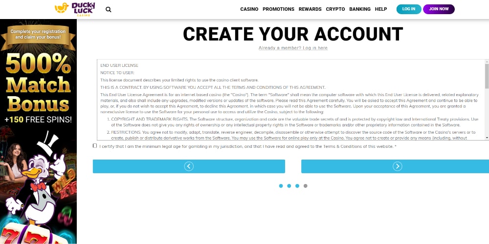 Registration Step 4